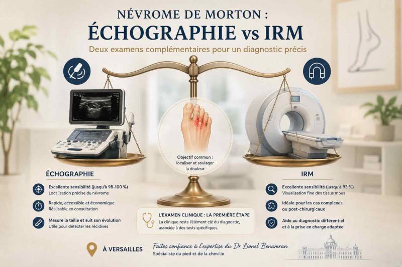 echo ou irm pour diganostic du névrome de morton?