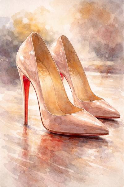 chaussure à talon haut serrée