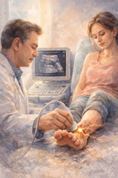 analyse du pied précise par échographie